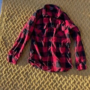 Eddie Bauer Red and Black Checkered Shirt